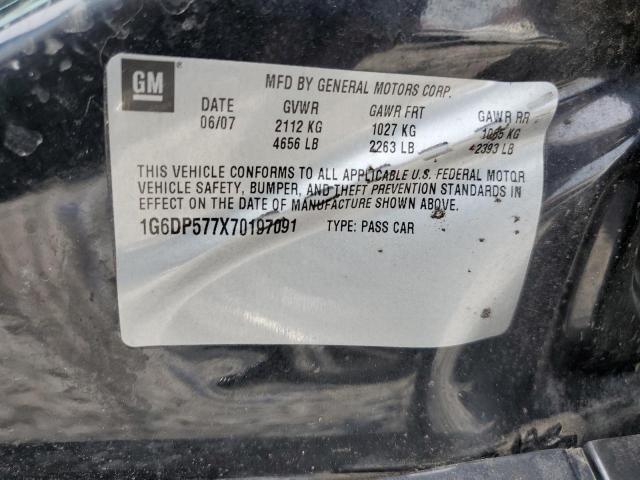 1G6DP577X70197091 - 2007 CADILLAC CTS HI FEATURE V6 BLACK photo 12