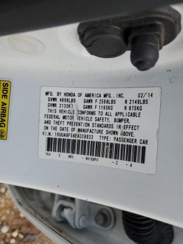 19UUA8F58EA008933 - 2014 ACURA TL TECH WHITE photo 12