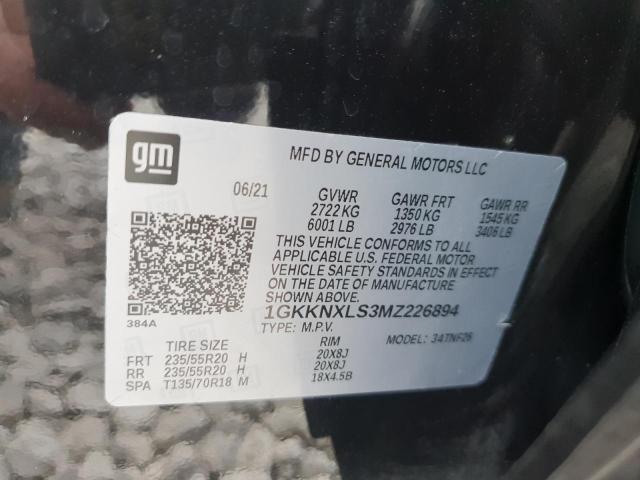 1GKKNXLS3MZ226894 - 2021 GMC ACADIA DENALI BLACK photo 13