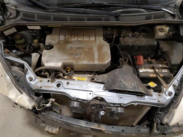 5TDYK4CC2AS306206 - 2010 TOYOTA SIENNA XLE 灰色 照片 12