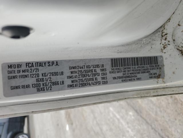 ZFBHRFAB1M6U14454 - 2021 RAM PROMASTER WHITE photo 13