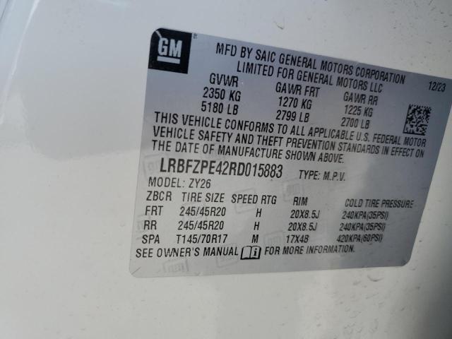 LRBFZPE42RD015883 - 2024 BUICK ENVISION ESSENCE Սպիտակ լուսանկար 13