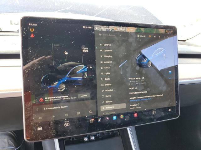 5YJ3E1EB1KF497871 - 2019 TESLA MODEL 3 Mavi fotoğraf 9