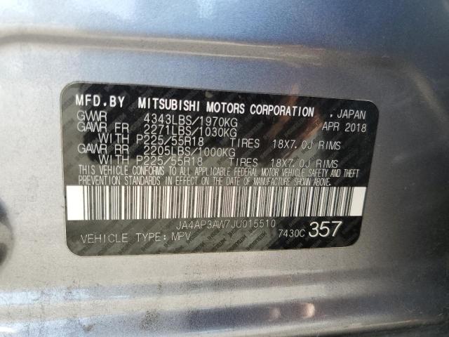 JA4AP3AW7JU015510 - 2018 MITSUBISHI OUTLANDER SPORT ES Gris photo 13