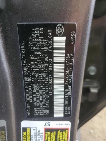 4T1G11BKXPU101223 - 2023 TOYOTA CAMRY SE NIGHT SHADE GRAY photo 12