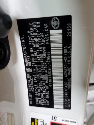 4T1R11AK8PU179543 - 2023 TOYOTA CAMRY LE WHITE photo 12