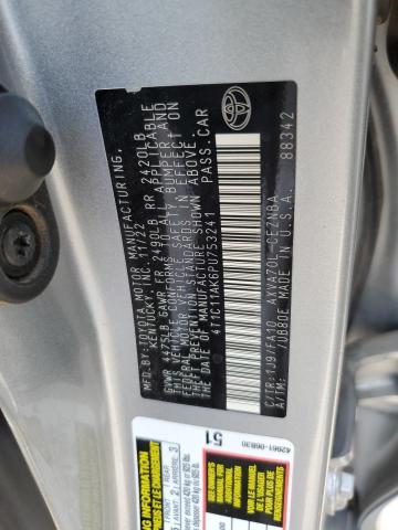 4T1C11AK6PU753241 - 2023 TOYOTA CAMRY LE SILVER photo 13