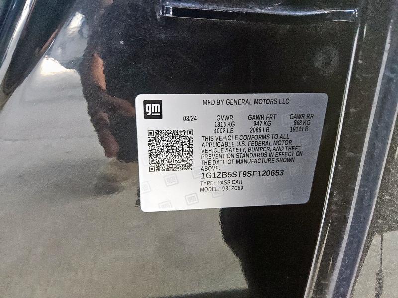 1G1ZB5ST9SF120653 - 2025 CHEVROLET MALIBU LS 黑色 照片 12