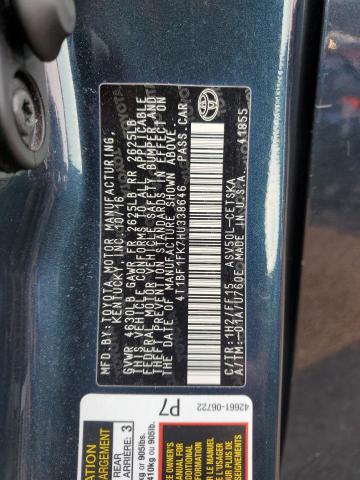 4T1BF1FK7HU338646 - 2017 TOYOTA CAMRY LE BLACK photo 12