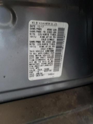 JN8AT2MT1JW461657 - 2018 NISSAN ROGUE S 灰色 照片 12