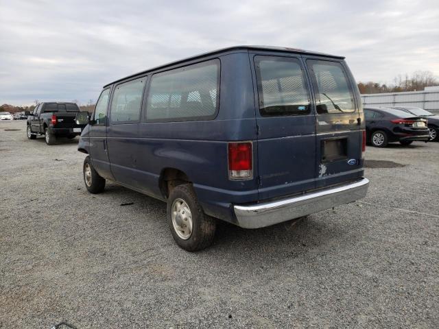 1FBHE31H8THA43828 - 1996 FORD ECONOLINE E350 BLUE photo 3