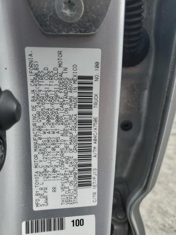 3TMJU62N39M075628 - 2009 TOYOTA TACOMA DOUBLE CAB PRERUNNER SILVER photo 12