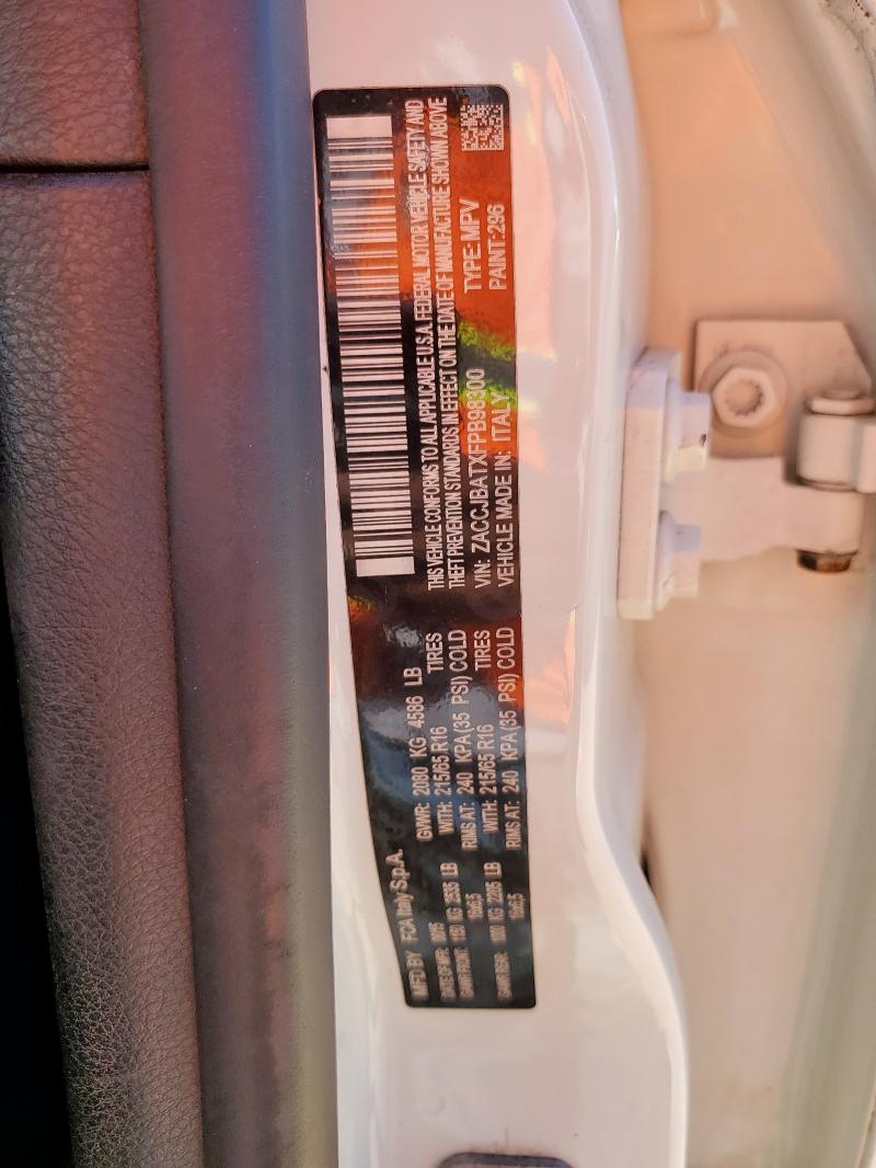 ZACCJBATXFPB98300 - 2015 JEEP RENEGADE SPORT WHITE photo 13