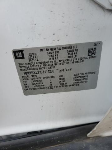 1GKKNXLS7JZ114255 - 2018 GMC ACADIA DENALI თეთრი ფოტო 14