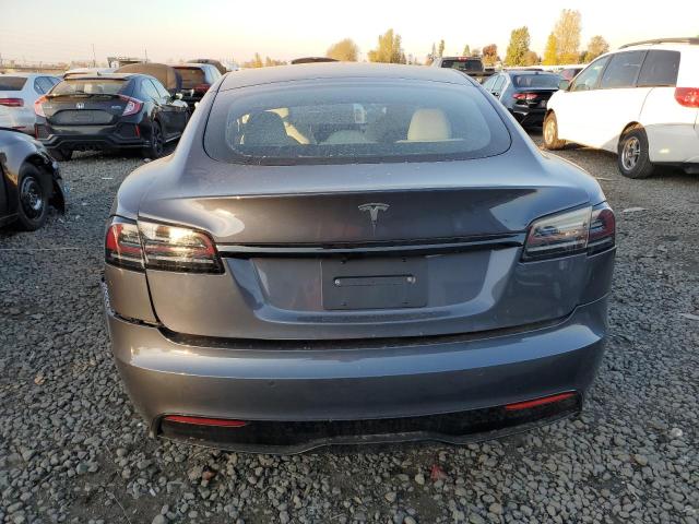 5YJSA1E57NF489781 - 2022 TESLA MODEL S Մոխրագույն լուսանկար 6