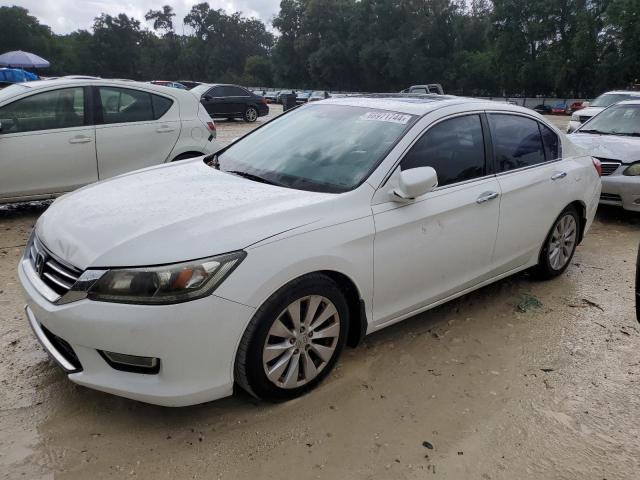 1HGCR2F86DA085410 - 2013 HONDA ACCORD EXL WHITE photo 1