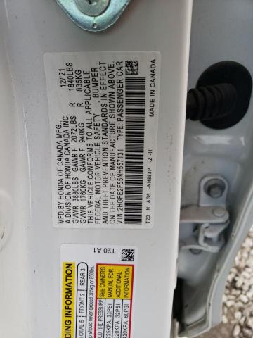 2HGFE2F55NH557131 - 2022 HONDA CIVIC SPORT 白色 照片 13