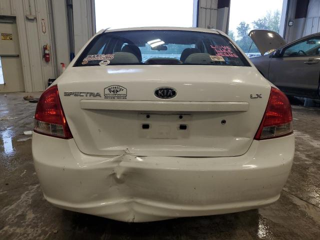 KNAFE221595610468 - 2009 KIA SPECTRA EX WHITE photo 6