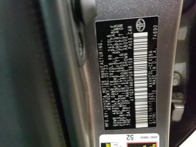 4T1G31AK0PU616159 - 2023 TOYOTA CAMRY SE NIGHT SHADE GRAY photo 12