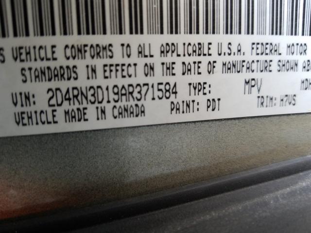 2A4RR5D16AR293336 - 2010 CHRYSLER TOWN & COU TOURING 金色 照片 10