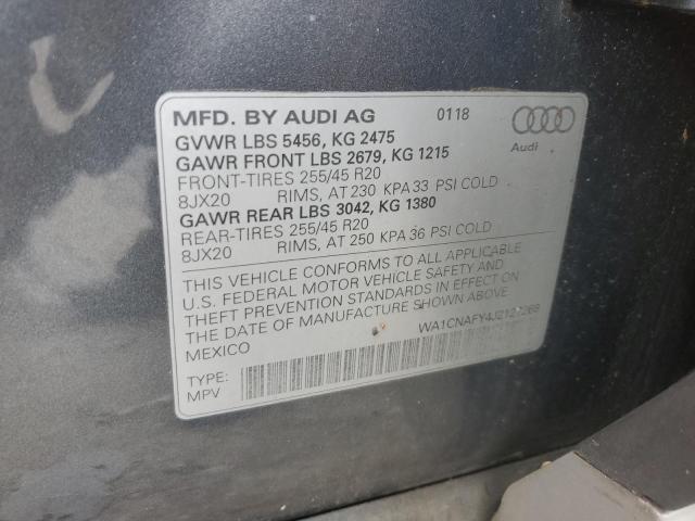 WA1CNAFY4J2127268 - 2018 AUDI Q5 PRESTIGE GRAY photo 13