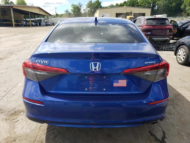 2HGFE2F59RH525871 - 2024 HONDA CIVIC SPORT BLUE photo 6