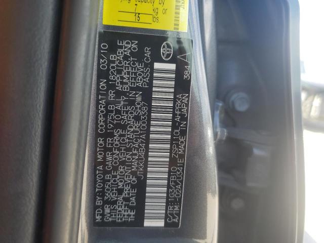 JTKKU4B47A1003387 - 2010 TOYOTA SCION XD GRAY photo 12