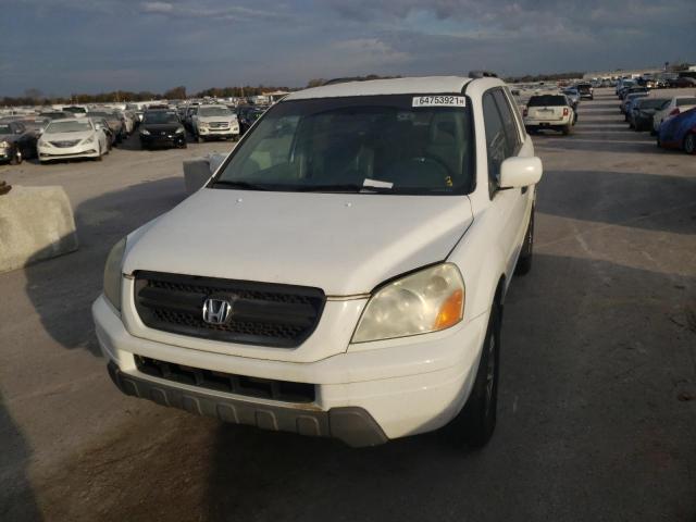 2HKYF18674H603715 - 2004 HONDA PILOT EXL WHITE photo 9