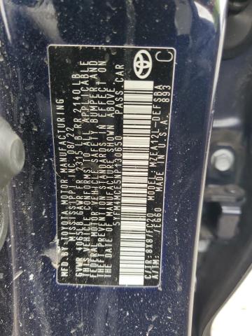 5YFM4MCE5NP130650 - 2022 TOYOTA COROLLA SE BLUE photo 12