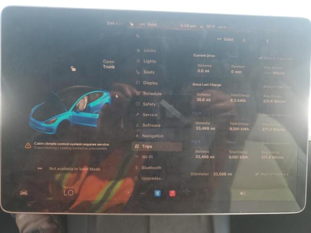 5YJ3E1EA4NF347166 - 2022 TESLA MODEL 3 Ağ foto 9