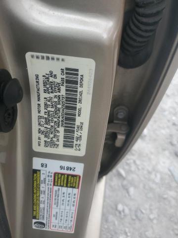 1NXBU4EEXAZ325737 - 2010 TOYOTA COROLLA BASE ბეჟი ფოტო 12