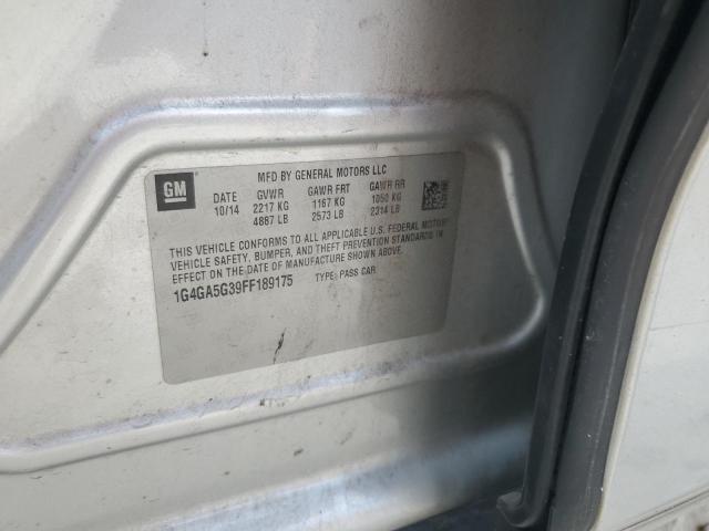 1G4GA5G39FF189175 - 2015 BUICK LACROSSE SILVER photo 12