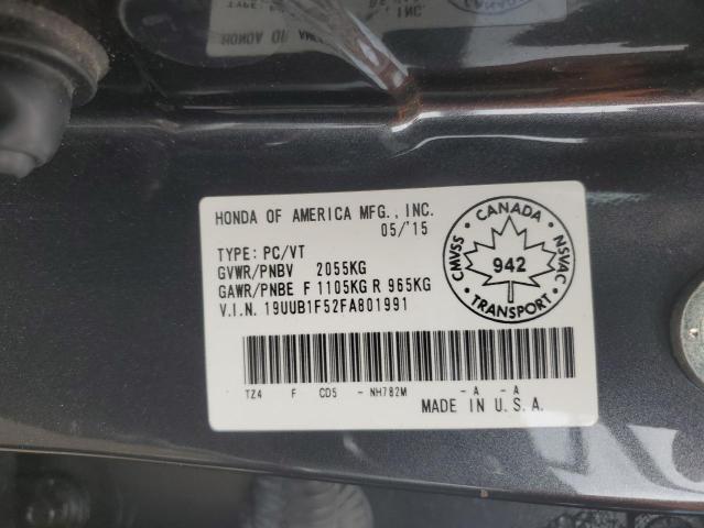 19UUB1F52FA801991 - 2015 ACURA TLX TECH GRAY photo 13