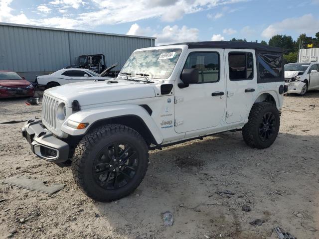 1C4JJXP65MW871869 - 2021 JEEP WRANGLER U SAHARA 4XE WHITE photo 1