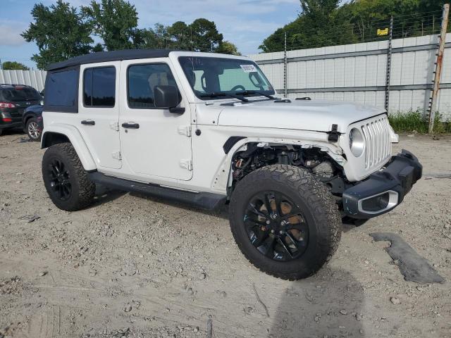 1C4JJXP65MW871869 - 2021 JEEP WRANGLER U SAHARA 4XE WHITE photo 4