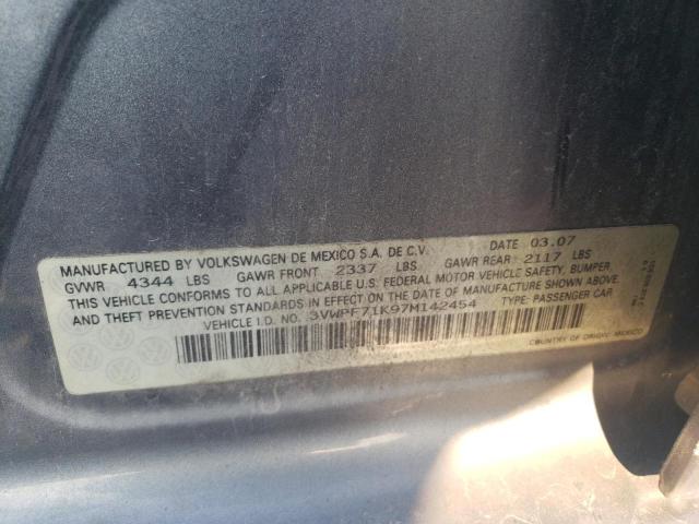 3VWPF71K97M142454 - 2007 VOLKSWAGEN JETTA 2.5 GRAY photo 12