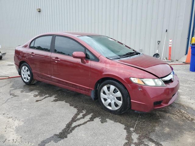 2HGFA16539H364844 - 2009 HONDA CIVIC LX MAROON photo 4