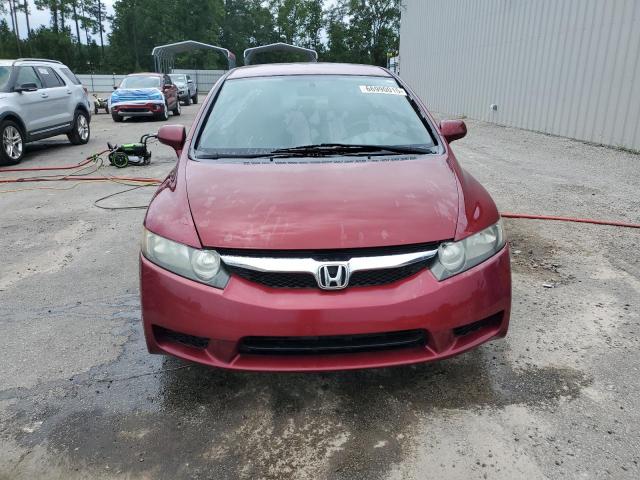 2HGFA16539H364844 - 2009 HONDA CIVIC LX MAROON photo 5
