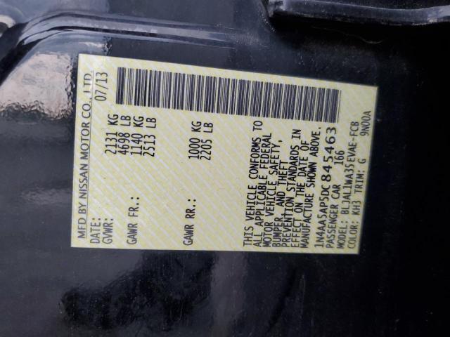 1N4AA5AP5DC845463 - 2013 NISSAN MAXIMA S BLACK photo 12