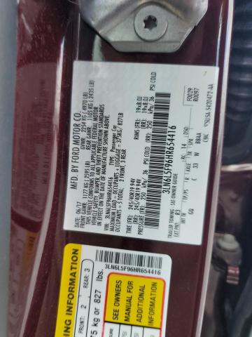 3LN6L5F96HR654416 - 2017 LINCOLN MKZ RESERVE იასამნისფერი ფოტო 12