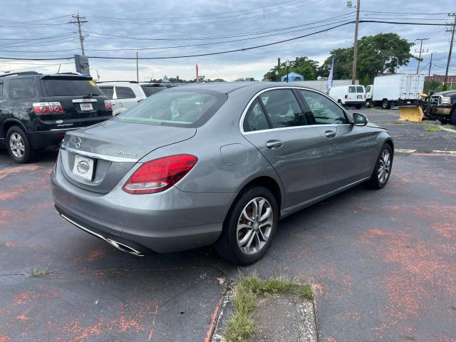 55SWF4KB9FU061600 - 2015 MERCEDES-BENZ C 300 4MATIC GRAY photo 4