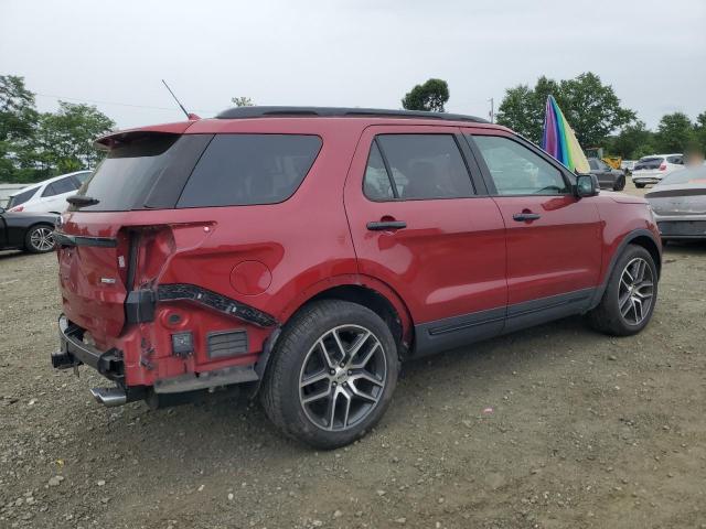 1FM5K8GT2KGB16448 - 2019 FORD EXPLORER SPORT Rouge photo 3