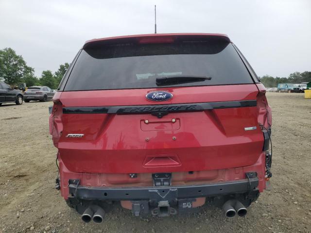 1FM5K8GT2KGB16448 - 2019 FORD EXPLORER SPORT Rouge photo 6