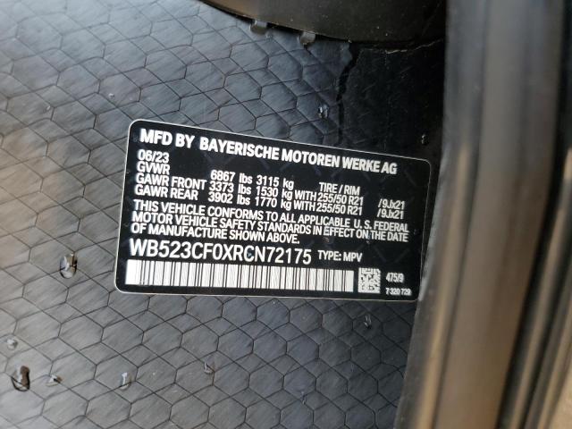 WB523CF0XRCN72175 - 2024 BMW IX XDRIVE50 BLACK photo 13