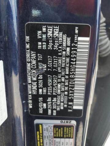 5XYZTDLB5HG449912 - 2017 HYUNDAI SANTA FE SPORT ლურჯი ფოტო 13