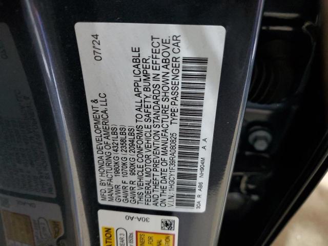 1HGCY1F39RA080825 - 2024 HONDA ACCORD EX 灰色 照片 12