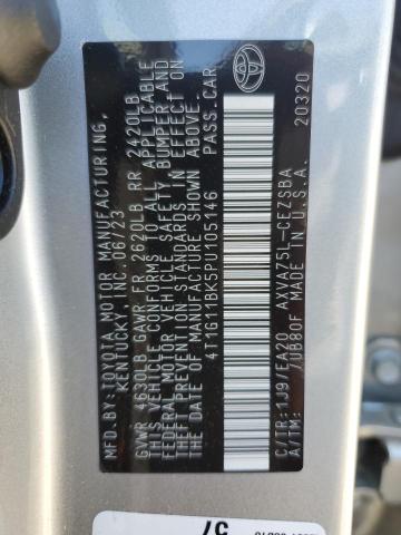 4T1G11BK5PU105146 - 2023 TOYOTA CAMRY SE NIGHT SHADE SILVER photo 12