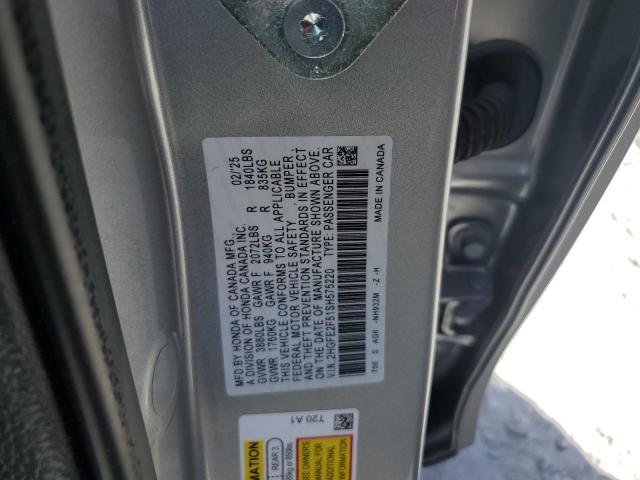 2HGFE2F51SH575220 - 2025 HONDA CIVIC SPORT 银色 照片 13