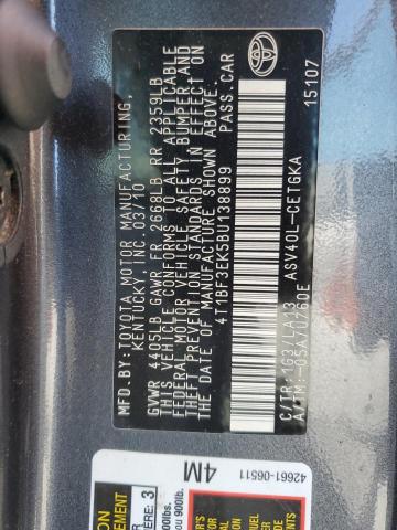 4T1BF3EK5BU138899 - 2011 TOYOTA CAMRY BASE رمادي صورة 13