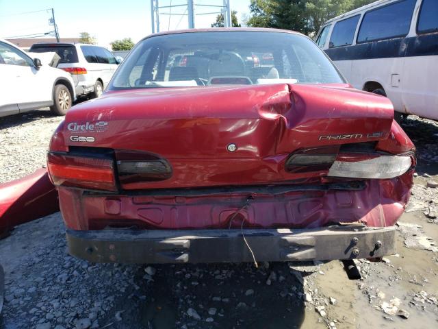 1Y1SK5281SZ068739 - 1995 GEO PRIZM LSI RED photo 6